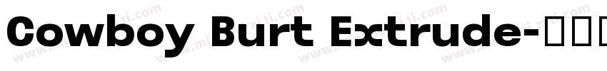 Cowboy Burt Extrude字体转换